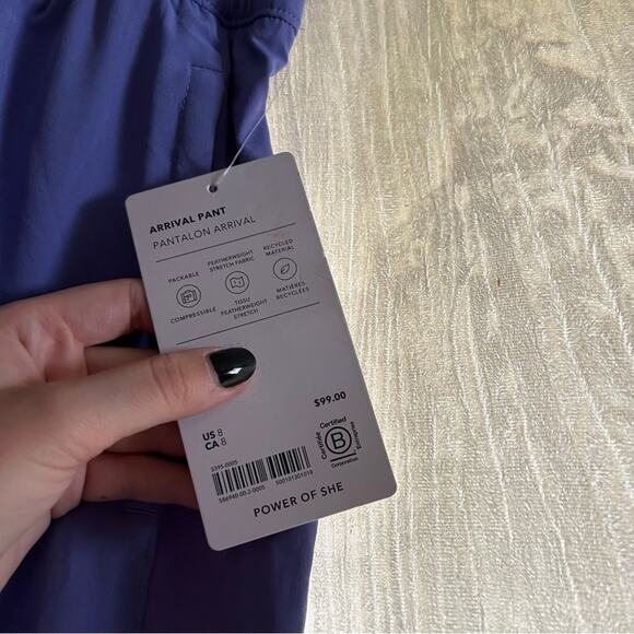 Athleta Arrival Pant Dark Adonis Blue Purple Active Pants Athleisure NWT Size 8 - Picture 5 of 8